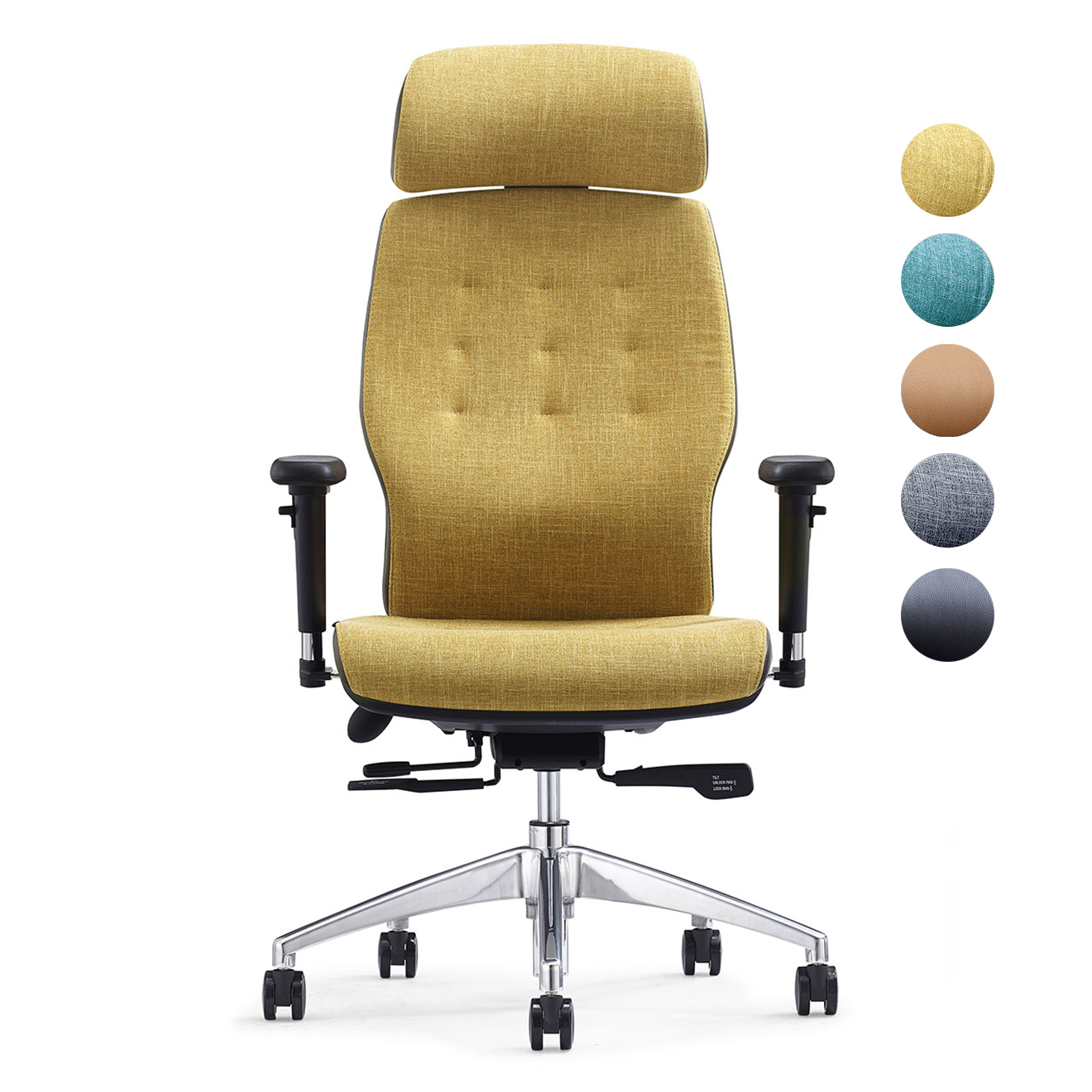 kancelárska stolička Elite H žltá